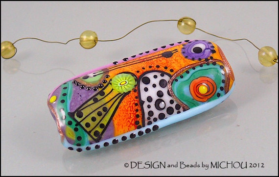 Lampwork Focal Bead "Other Planet" by Michou Pascale Anderson