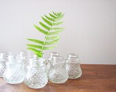Tiny Crystal Salt and Pepper Shaker Collection Set of 8 Vintage Spice Jars
