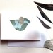 recycled map paper bird mobile garland greeting card heart modern minimal