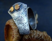 Women's unique silver citrine cocktail ring, size 7: Little Trunk