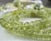 Grossular Garnet Rondelles  Micro Faceted  AAA 3.5-4mm