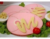 Natural Merino Wool Felt Play Food - Ham Steak