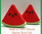 Wool Felt Play Food - Watermelon Wedge - Waldorf Inspired Pretend Kitchen or Market Accessory for Imaginative Play