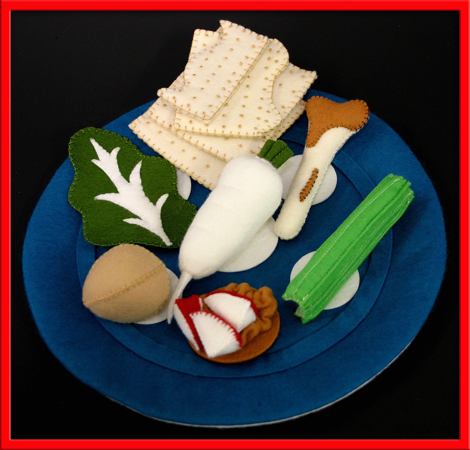 Reserved for Corbett - Felt Passover Seder Plate