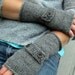 dark oxford grey hand knit fingerless sleeve gloves - available in more colors