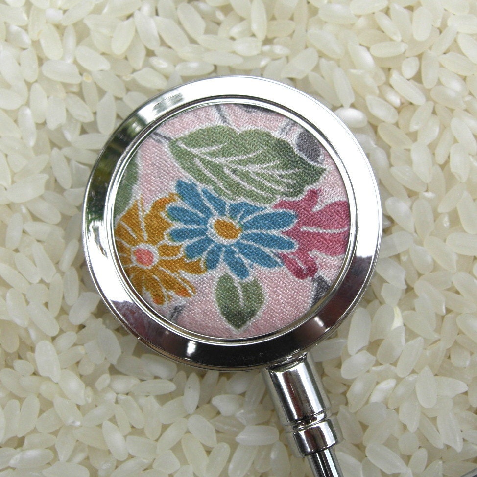 Vintage Kimono Purse Hook with storage bag