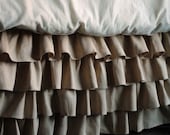Ruffles Linen Bed Skirt for Queen or King