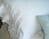 White Ruffle Pillow Case