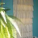 Burlap and Cotton Ruffled Curtain