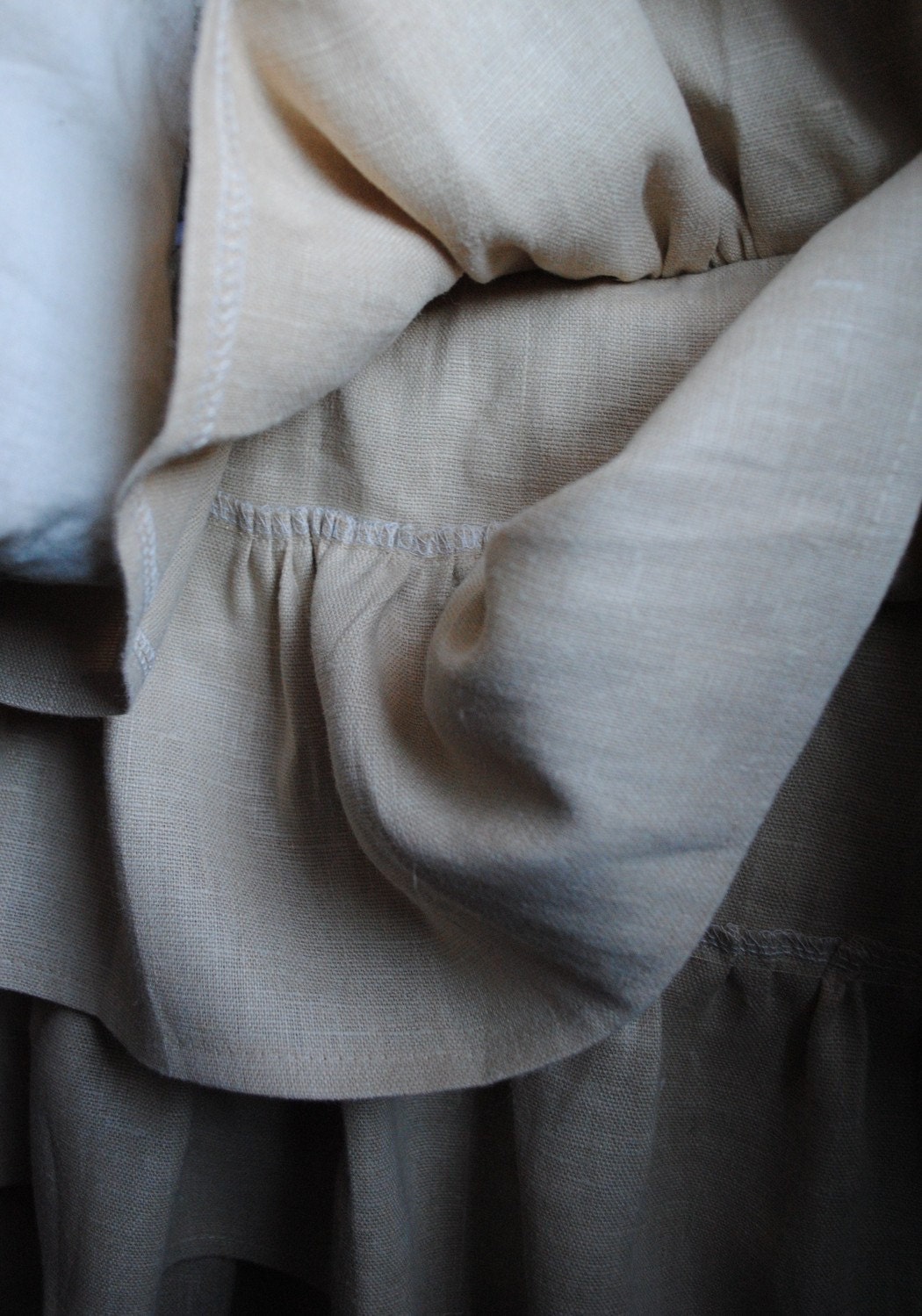 Ruffled Linen Bed Skirt Twin and Full