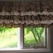 Cream and Natural Ruffled Burlap Valance