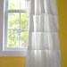 White Ruffled Linen Curtains