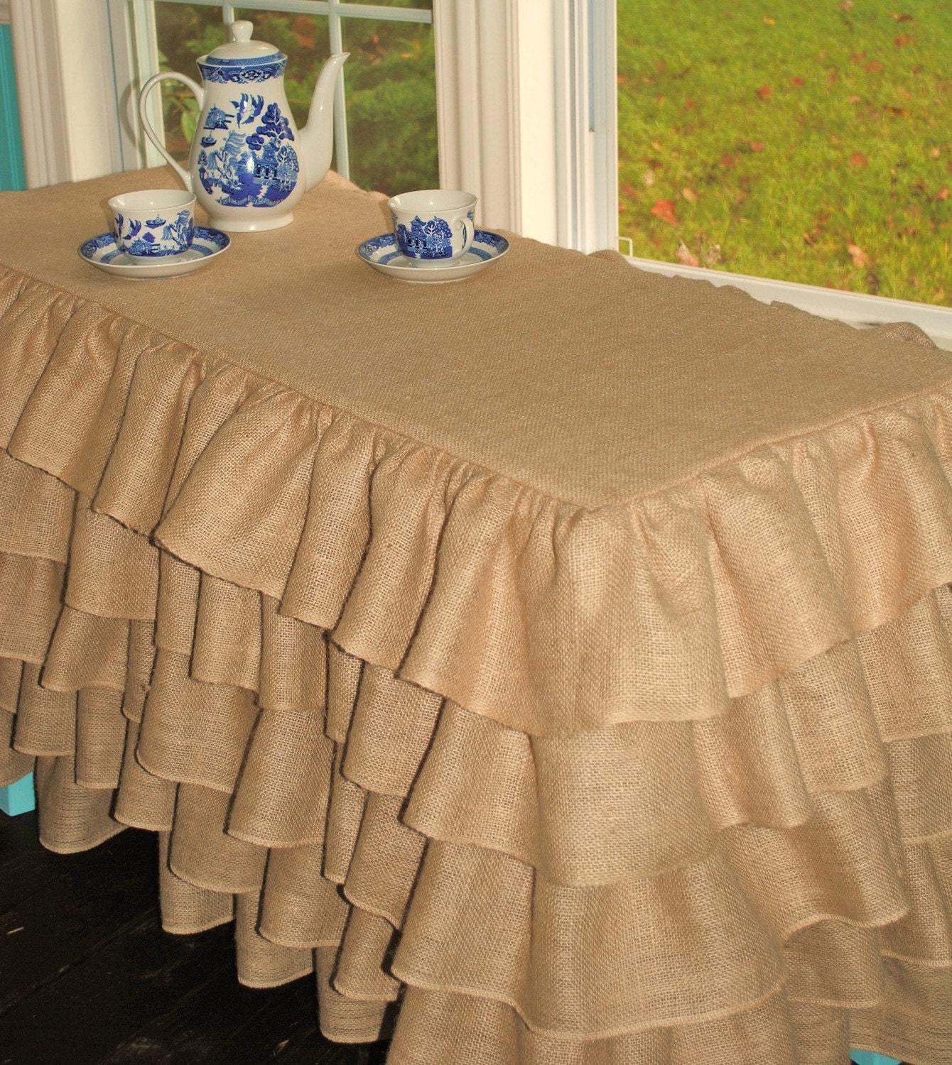 Burlap Table Cover