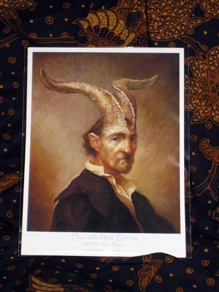 Man with Gold Earring (mini print)