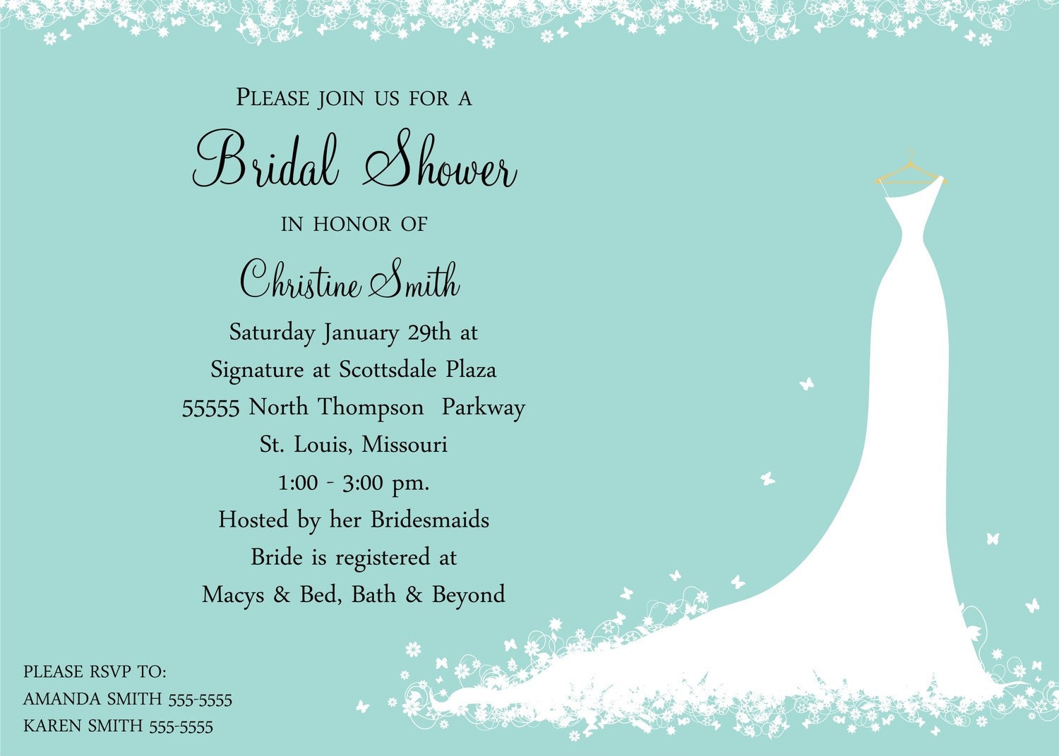 Gift Card Bridal Shower Wording For Invitations