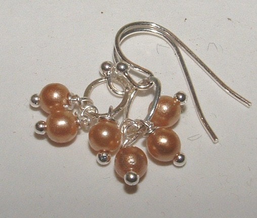 Pearl Earrings baby pink and sterling silver