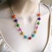Colorful Beaded Necklace. Gumball Necklace. Rainbow Necklace. Turquoise. Red. Orange. Yellow. Purple. Little Girl Necklace. Photo Prop