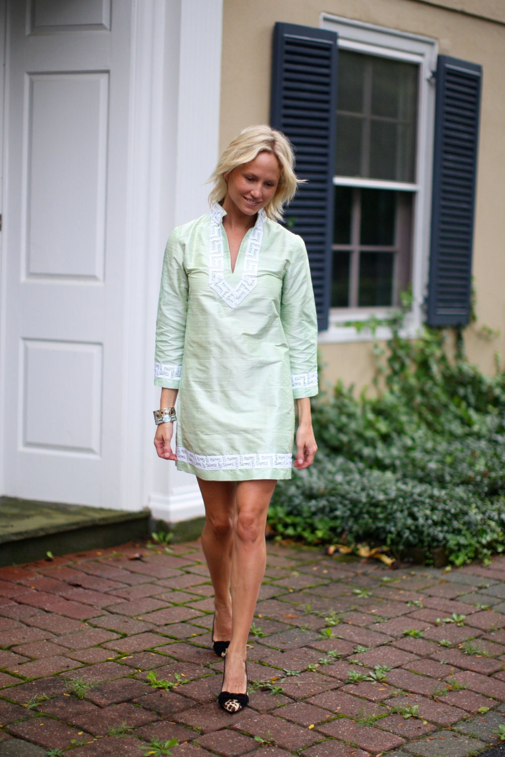 Greek Key Tunic Dress