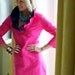Color Block Ruffle Dress- Fuschia