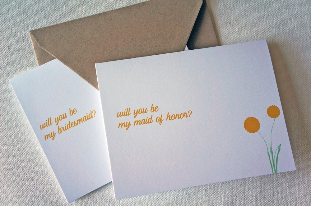Will You Be My Maid of Honor Card (Set of 2)