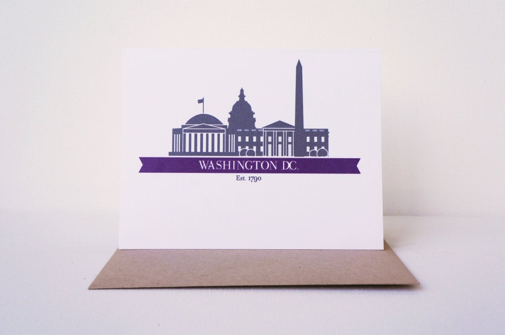 Washington DC Skyline Greeting Card