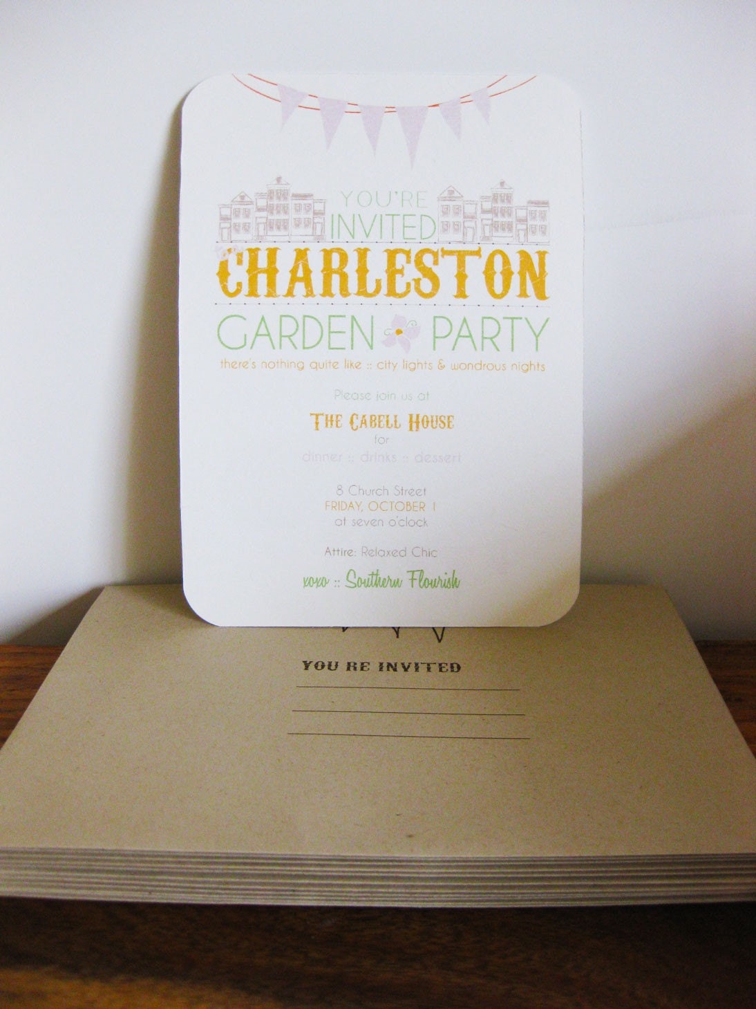 Charleston Garden Party Wedding Invitation
