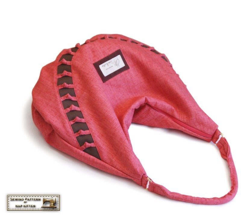 Zippered hobo/bag Sewing pattern/tutorial with knots in PDF version