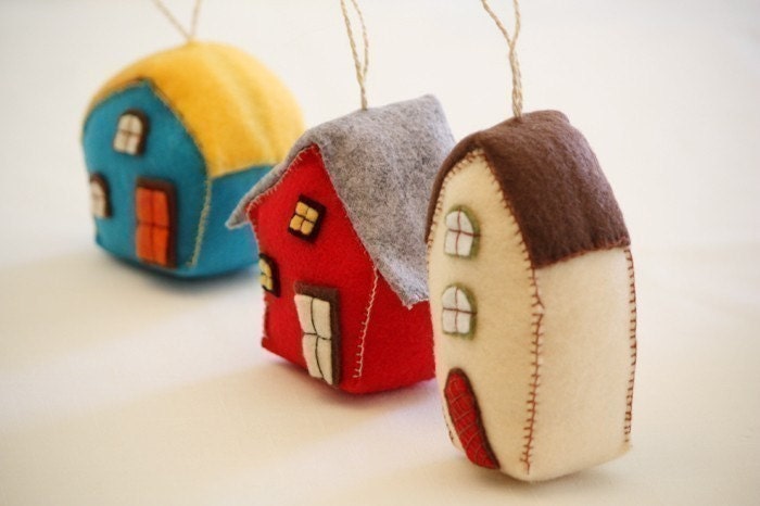 Houses sewing pattern (three)--- PDF --Beginner