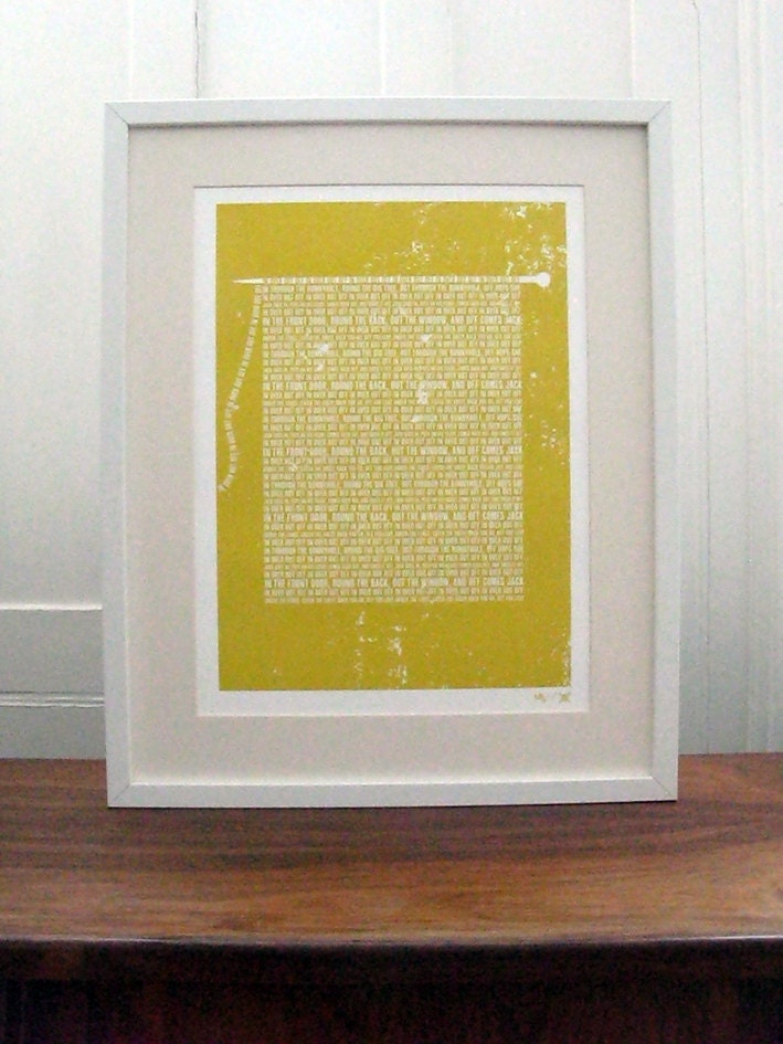 A3 Knitting rhyme print