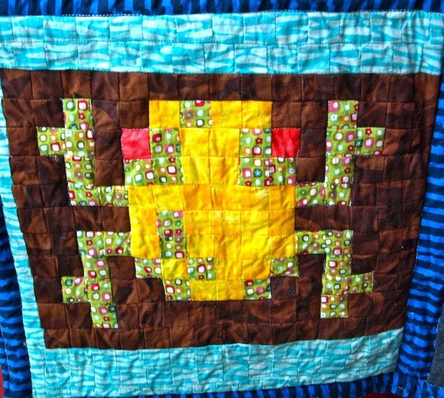 Lil Geek FROGGER Crib Quilt