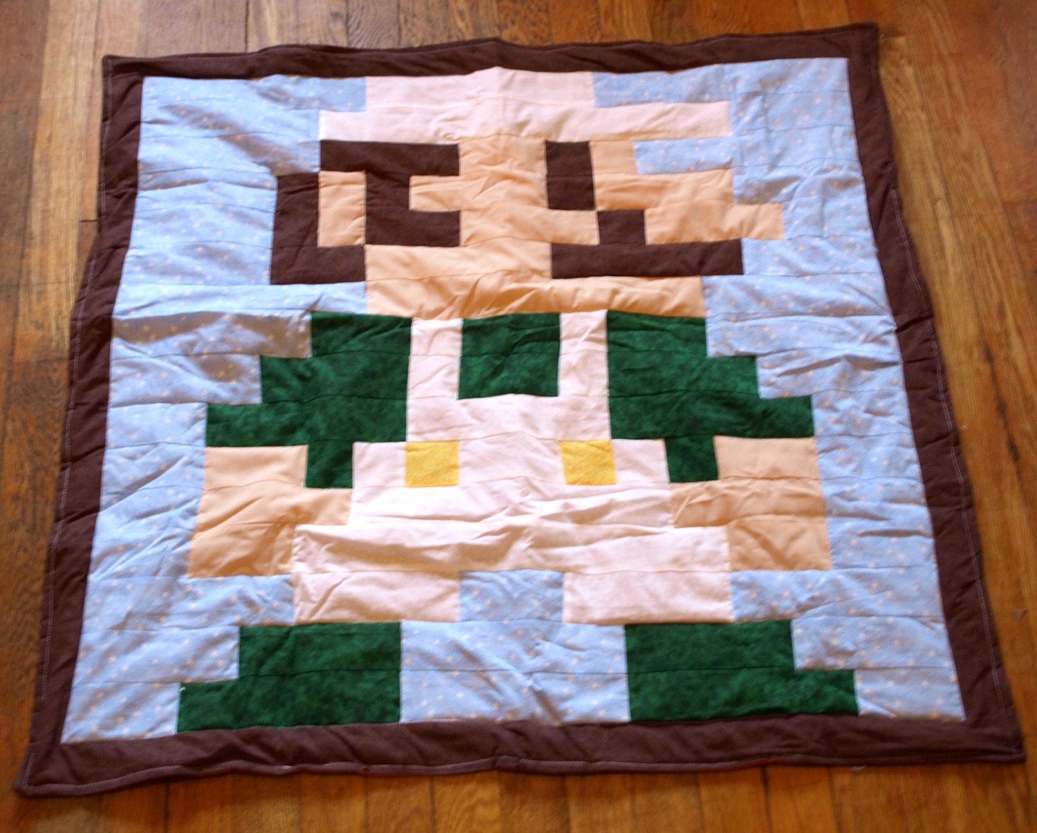 Lil Geek Luigi Crib Quilt, Classic Colors