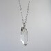 Long Silver Dipped Quartz Point Necklace