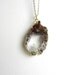 Free Shipping: Gold-plated Long Geode Slice Necklace