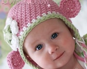 Hat Crochet Pattern for Babies or Toddlers  Bulky Yarn Monkey Earflap Beanie