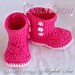Booties Crochet Pattern for Baby Garden Boots -  4 sizes - Newborn to 12 months. digital