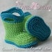 Booties Crochet Pattern Baby Booties  for Baby Goshalosh Boots -  4 sizes - Newborn to 12 months.