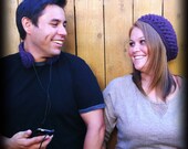 Purple Crocheted Headphones