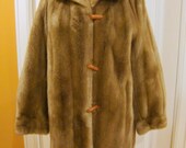 Vintage Faux Mink Car Coat