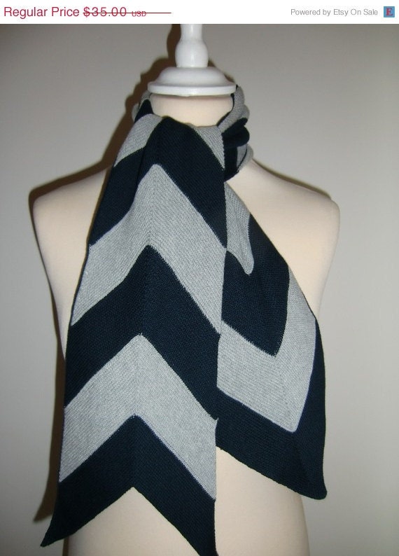 SAle Grey-Blue reproduction 40's scarf