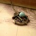 Nautical Anchor Necklace Vintage Turquoise Glass Bead Resort Charm Necklace Ocean - Sweet Anchor