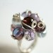 Mauve Ring Amethyst Grapollo Glass