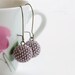 Mauve Pearl Earrings Big Beaded Beads