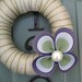 Yarn Wreath Felt Handmade Door Decoration - Large Flower 8in