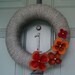 Yarn Wreath Felt Handmade Door Decoration - Pretty Petals 12in