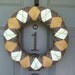 Yarn Wreath Felt Handmade Door Decoration - Argyle Plaid 12in
