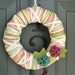 Yarn Wreath Felt Handmade Door Decoration - Candy Mix 8in