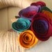 Yarn Wreath Felt Handmade Door Decoration - Sea of Jewels 8in