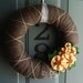 Yarn Wreath Felt Handmade Door Decoration -  Sunflower 12in