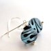 Blue Lampwork Glass Earrings