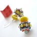 Circus Lampwork Glass Earrings